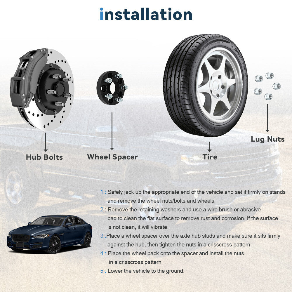 2 Pcs 1" 5x108 Hub Centric Wheel Spacers For Ford Escape Focus Transit Connect 6B93BC-57