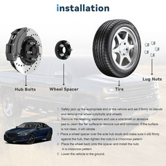 2 Pcs 1" 5x108 Hub Centric Wheel Spacers For Ford Escape Focus Transit Connect 6B93BC-57