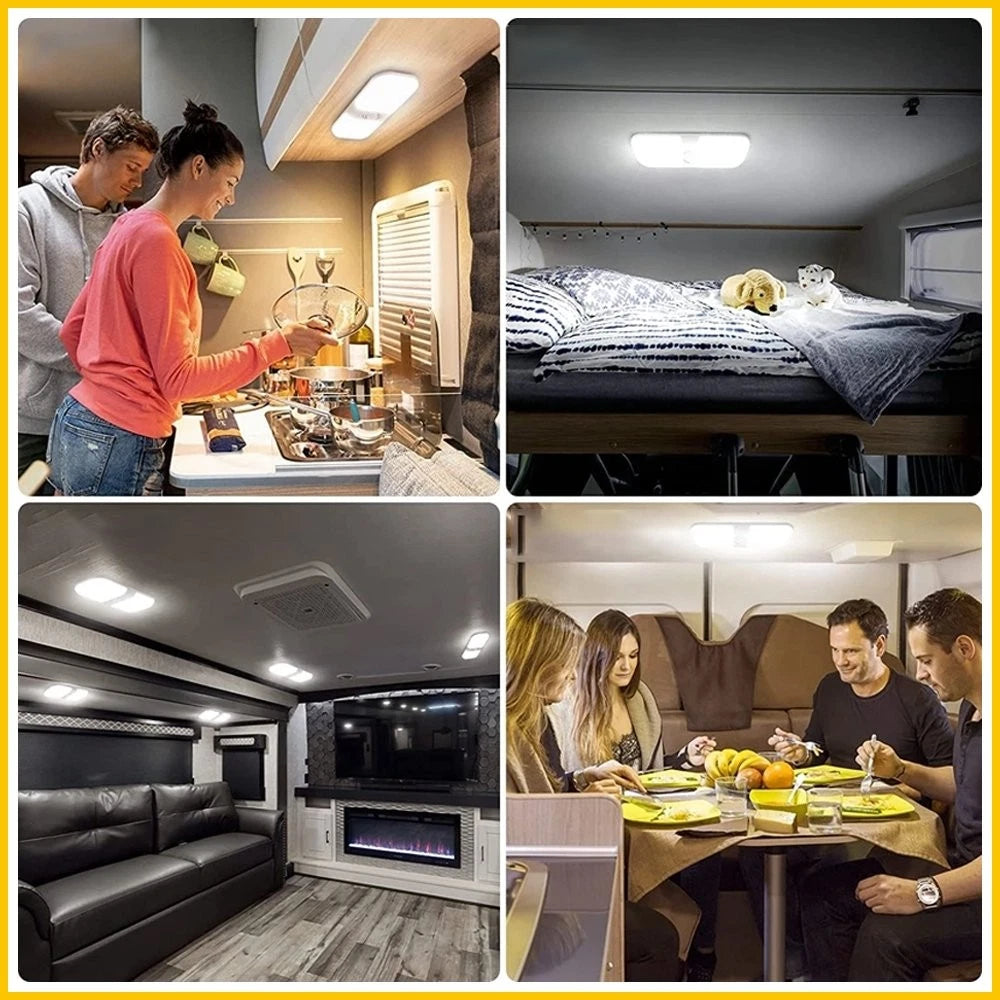 Universal LED Car Vehicle Interior DOUBLE Dome Light Roof Ceiling Lamp White 12V 6B93BC-57