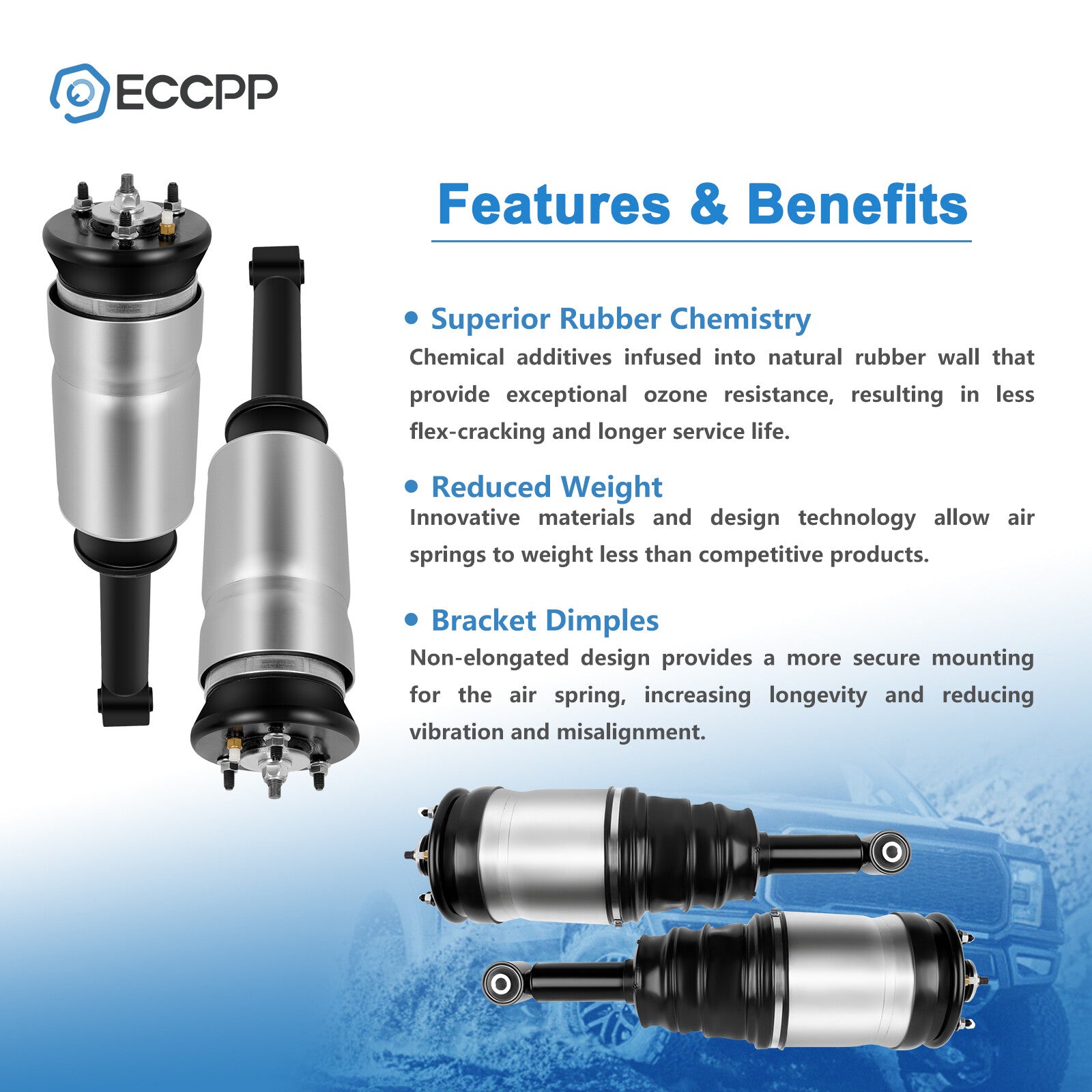 4 Pcs Front + Rear Air Suspension Struts For Range Rover Sport LR4 LR3 HSE 6B93BC-57