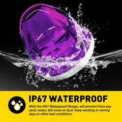 2x Purple LED Watermelon Marker Light Chrome Housings Waterproof Sealed 12-24V A 6B93BC-57