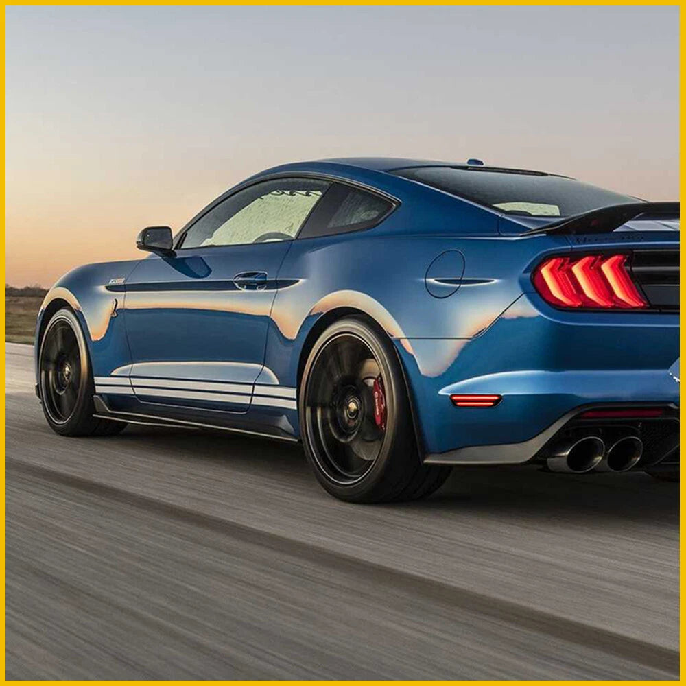 For 2015-2022 Ford Mustang Smoked Lens LED Rear Bumper Side Marker Lights EOA 6B93BC-57