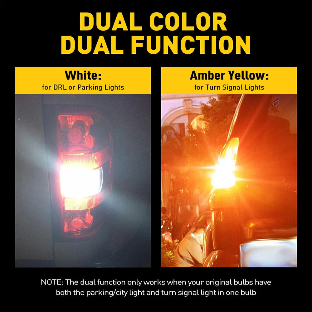 No Hyper Flash 7443 7444NA Switchback LED Turn Signal Parking Lights Bulbs EOA 6B93BC-57