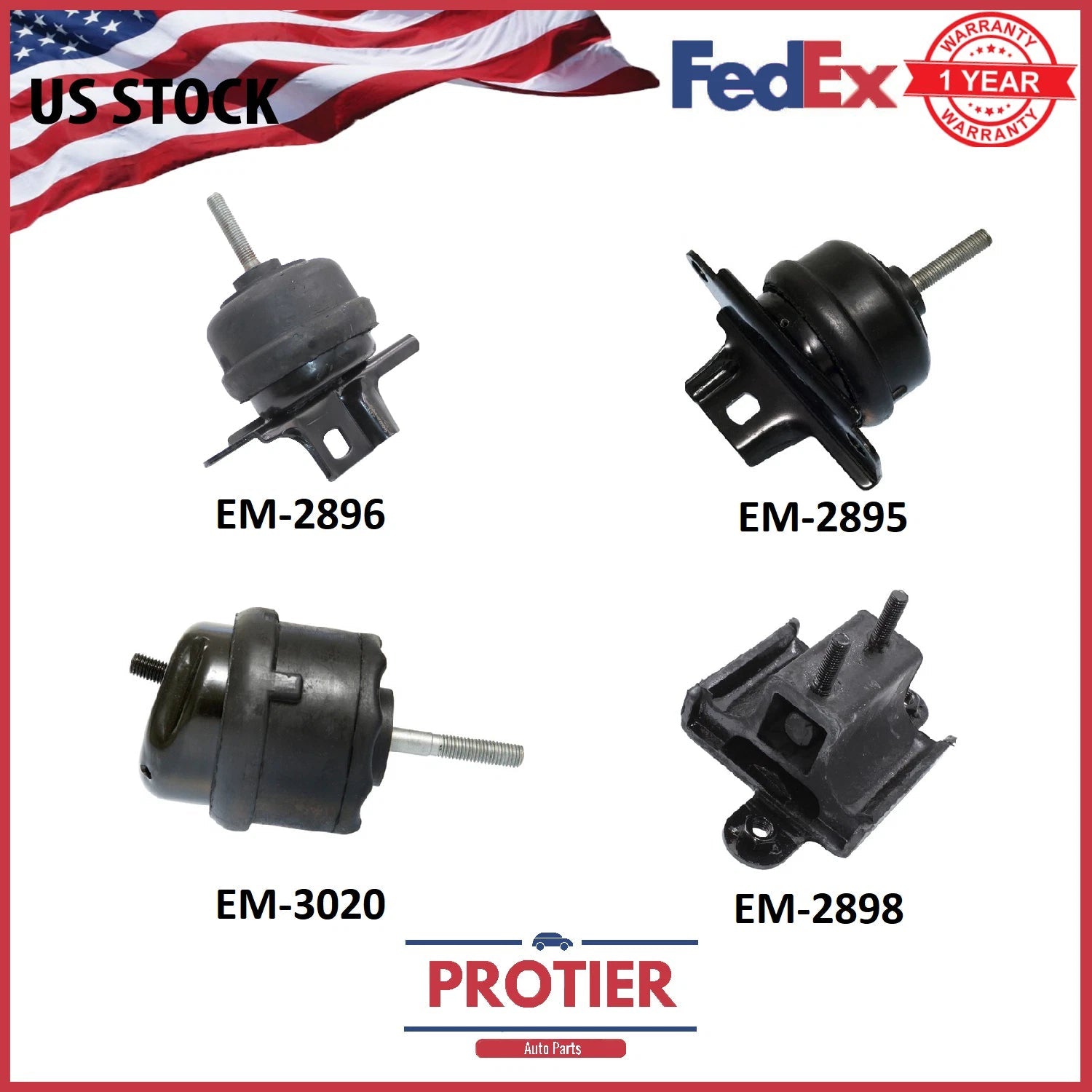 Engine Motor & Trans Mount Set fits Cadillac Deville 4.6L 00-05 Auto Trans 6B93BC-57