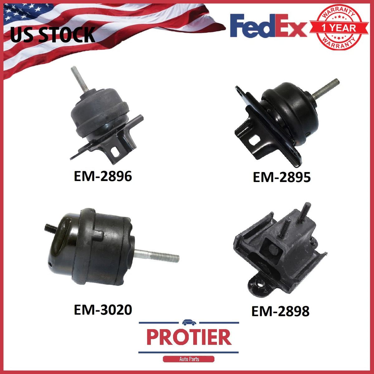 Engine Motor & Trans Mount Set fits Cadillac Deville 4.6L 00-05 Auto Trans 6B93BC-57