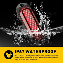 4x Red LED Side Marker Lights RV Truck Trailer Clearance Light Lamp Waterproof A 6B93BC-57