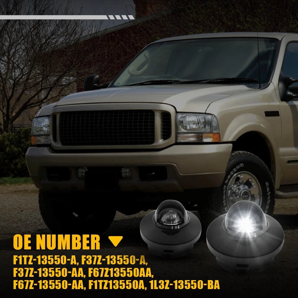 LED License Plate Light Lens Lamp Socket Wiring Harness Black Housing For Ford A 6B93BC-57