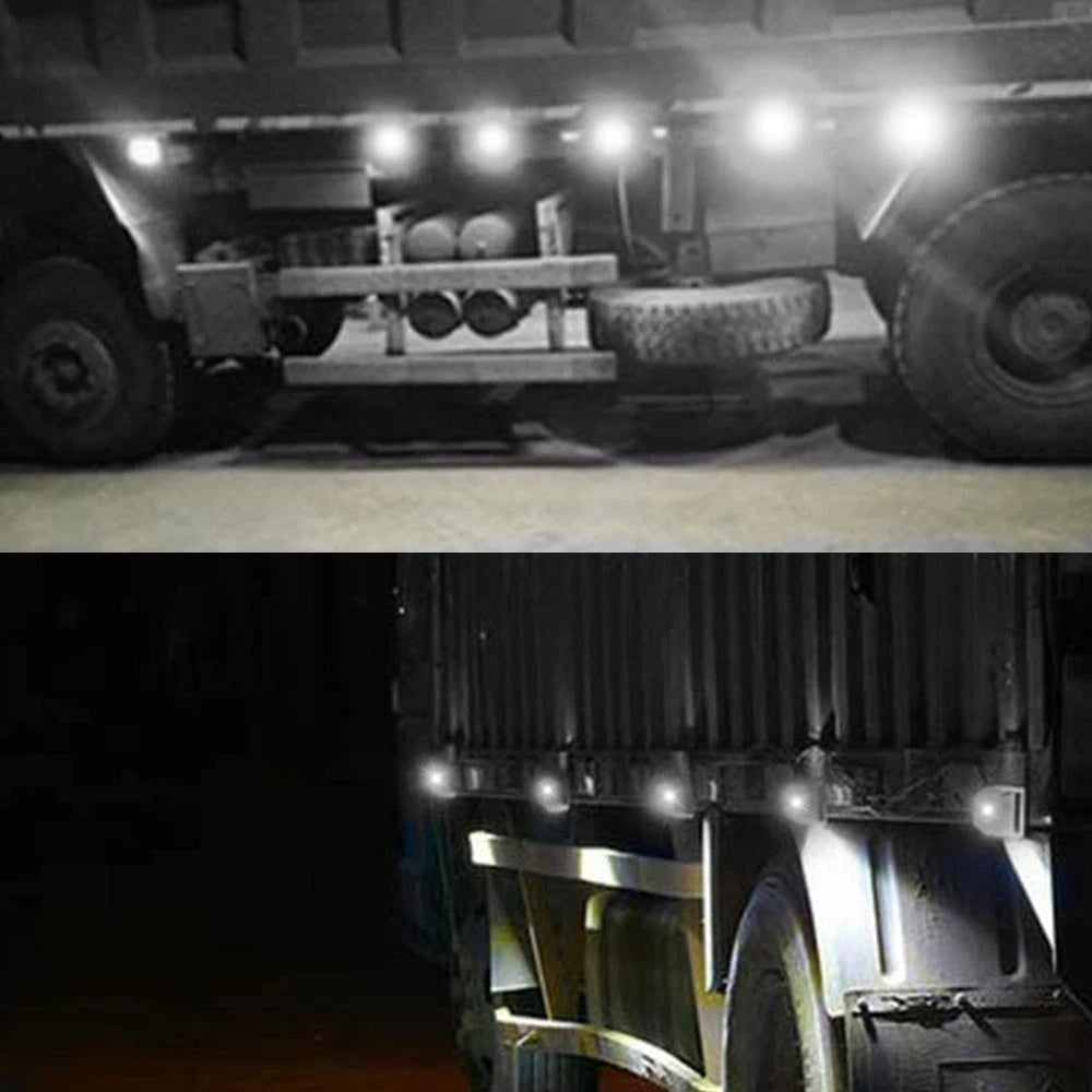 10PCS LED Side Marker Lights Bullet Clearance Light Truck Trailer 12V white EOA 6B93BC-57