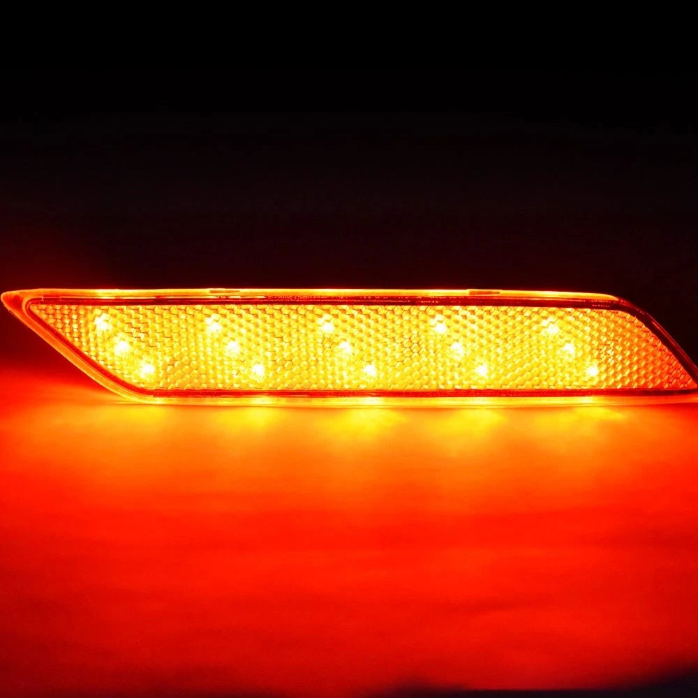 For 2013-2015 Honda Civic Sedan White Lens LED Rear Bumper Reflector Brake Light 6B93BC-57