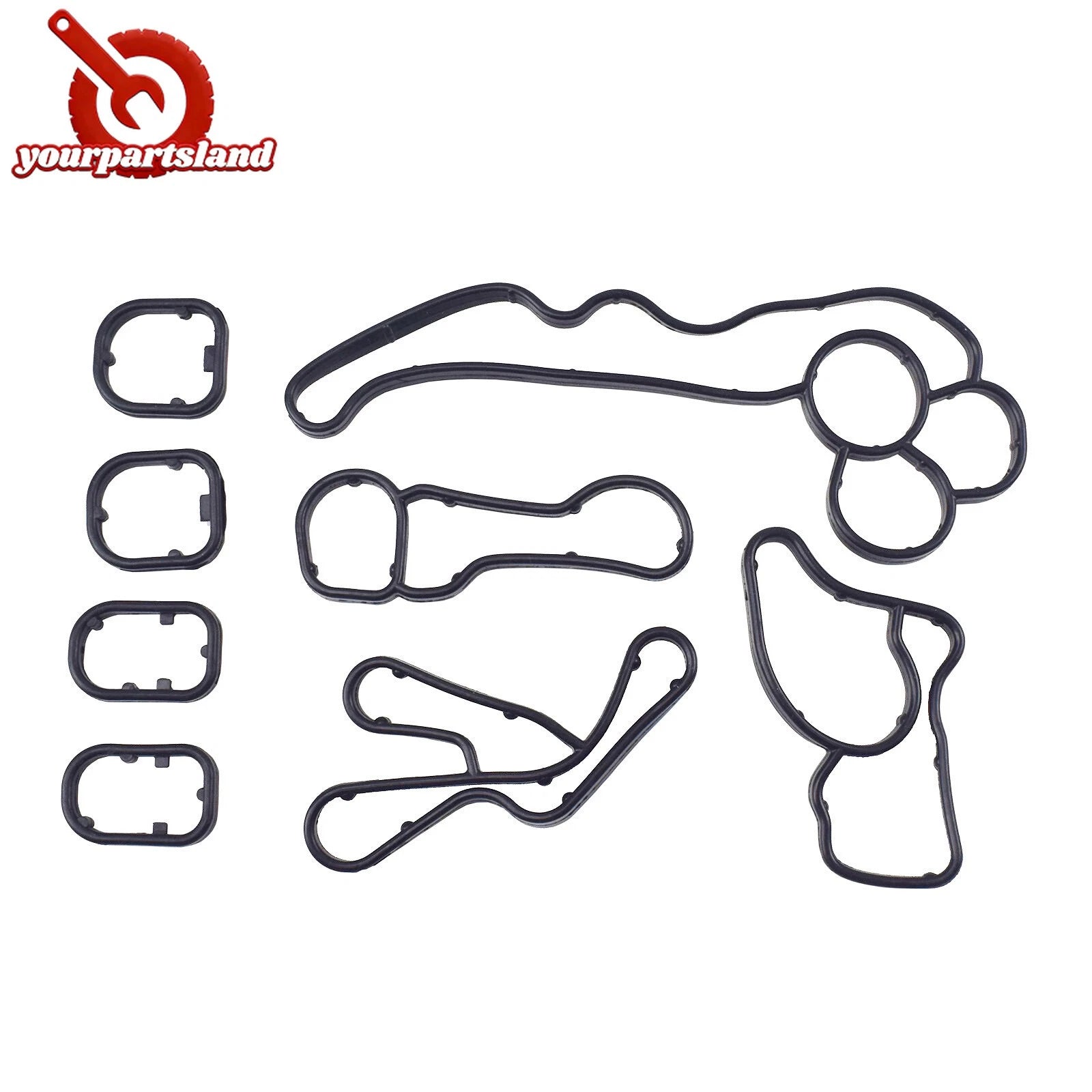 Oil Filter Housing Seal Gasket SET For BMW E90 E71 F01 F10 N47N N57N 11428580680 6B93BC-57
