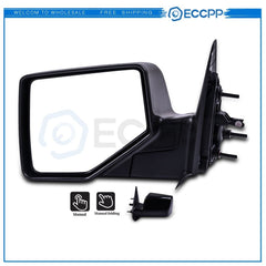 Left Driver Side Manual Mirror For 06-11 Ford Ranger Black Textured 6B93BC-57