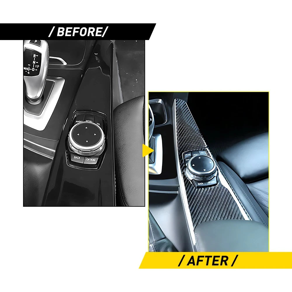 Carbon Fiber Color Multimedia Panel Cover Trim for BMW 3 4 Series F30 F32 F34 EA 6B93BC-57
