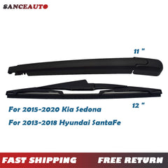 2PC Rear Wiper Arm & Blade for 15-20 Kia Sedona 13-18 Hyundai SantaFe 988502W000 6B93BC-57