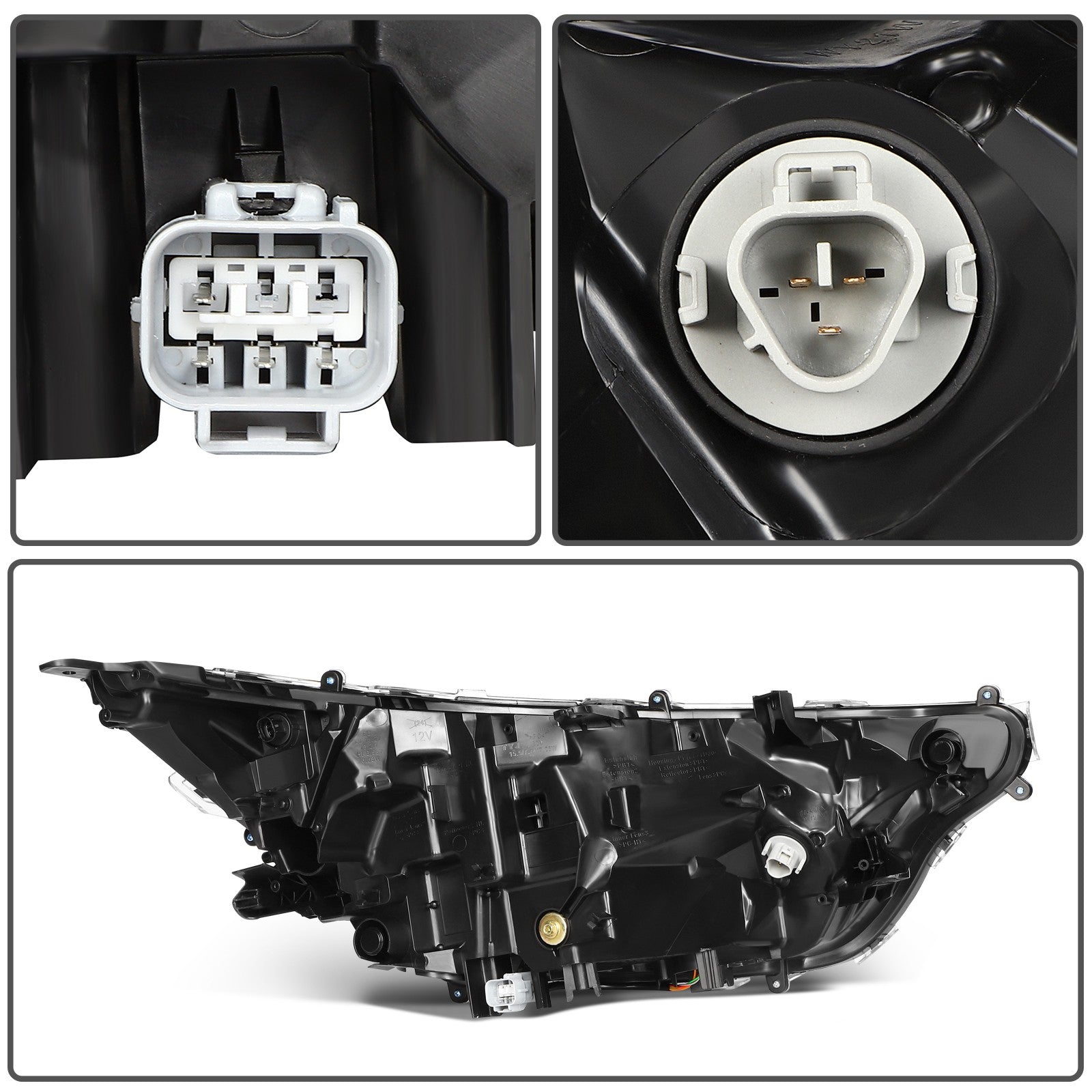 Driver Left Side Headlight Assembly For 2019-2021 Toyota RAV4 2.5L Black Amber 6B93BC-57