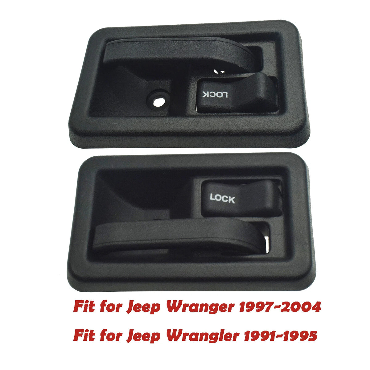 Inside Door Latch Handle Left Right For Jeep Wrangler 1987-2006 55176477AC