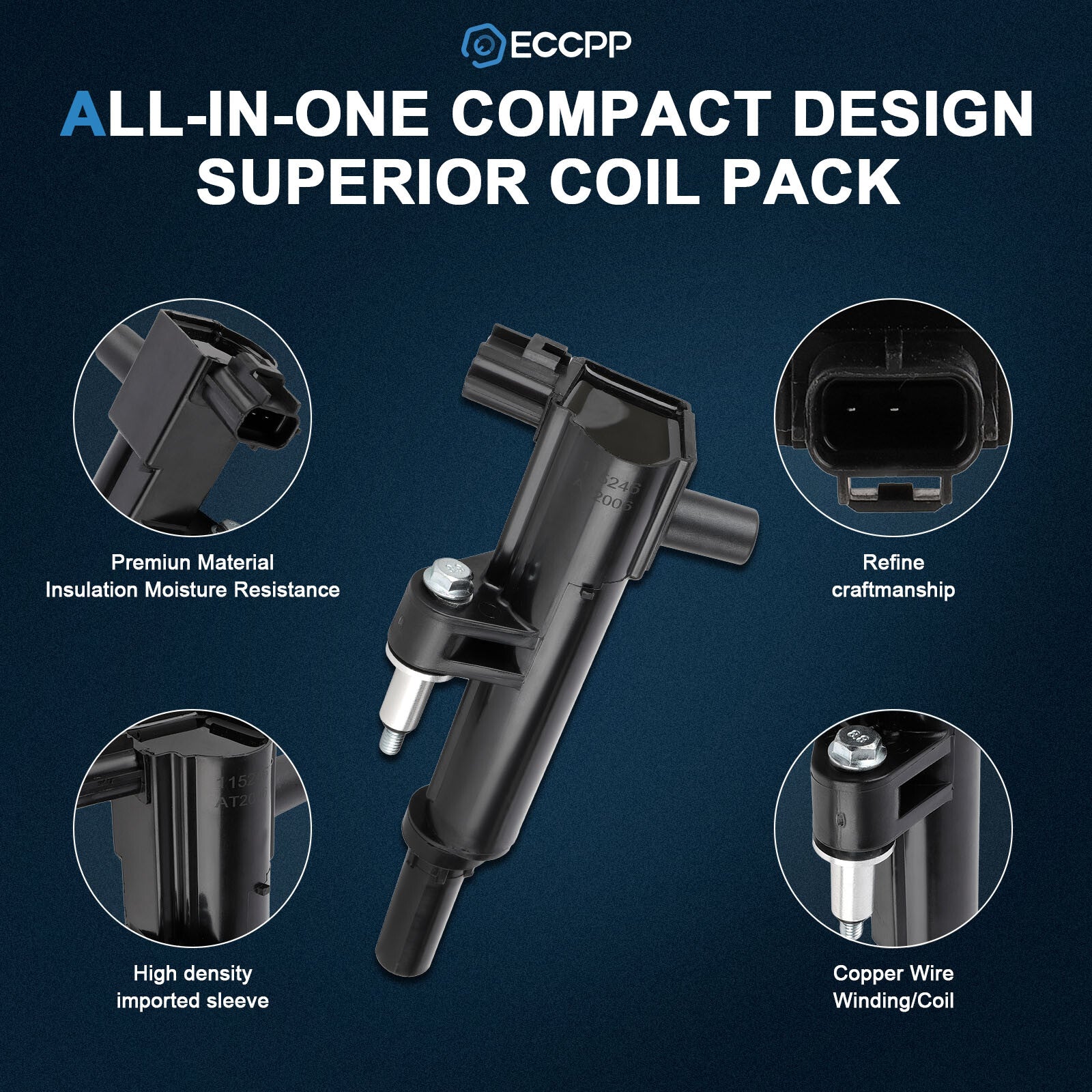 ECCPP 8 Ignition Coils For 2008-2009 Chrysler Aspen Dodge Dakota Durango V8 4.7L ECCPP
