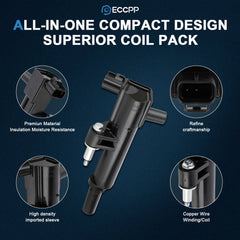 ECCPP 8 Ignition Coils For 2008-2009 Chrysler Aspen Dodge Dakota Durango V8 4.7L ECCPP