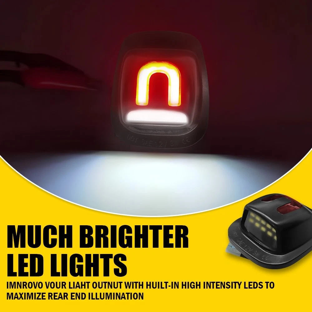 2pc White LED License Plate Lights Tag Lamps For 88-00 Chevy C/K 1500 2500 3500 6B93BC-57