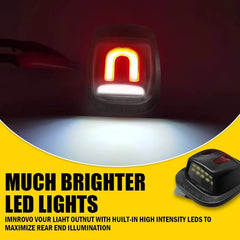 2pc White LED License Plate Lights Tag Lamps For 88-00 Chevy C/K 1500 2500 3500 6B93BC-57