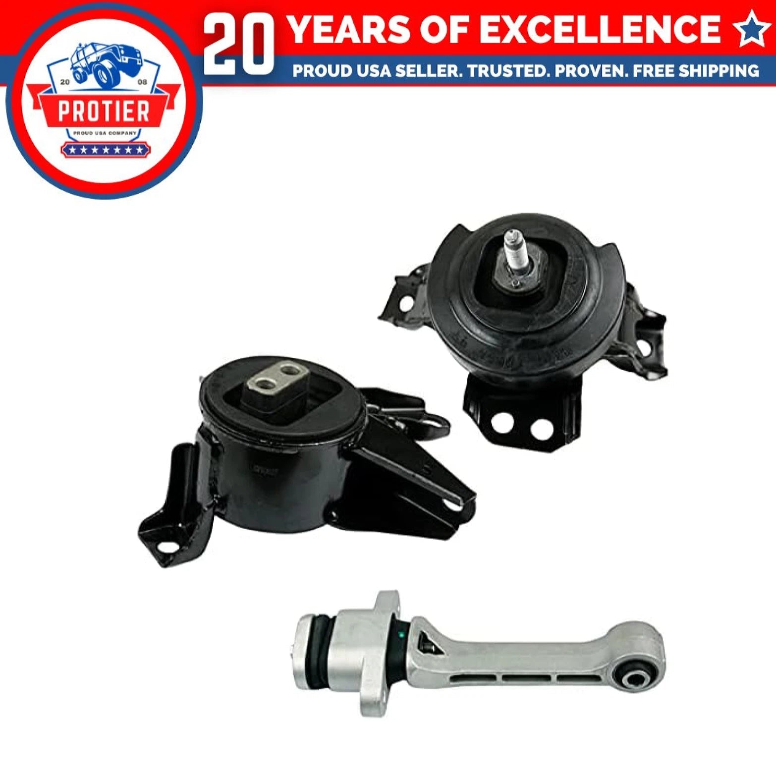 Fits 2014-2015 Kia Sorento 3.3L AUTO FWD Engine Motor&Transmission Mount Set 6B93BC-57
