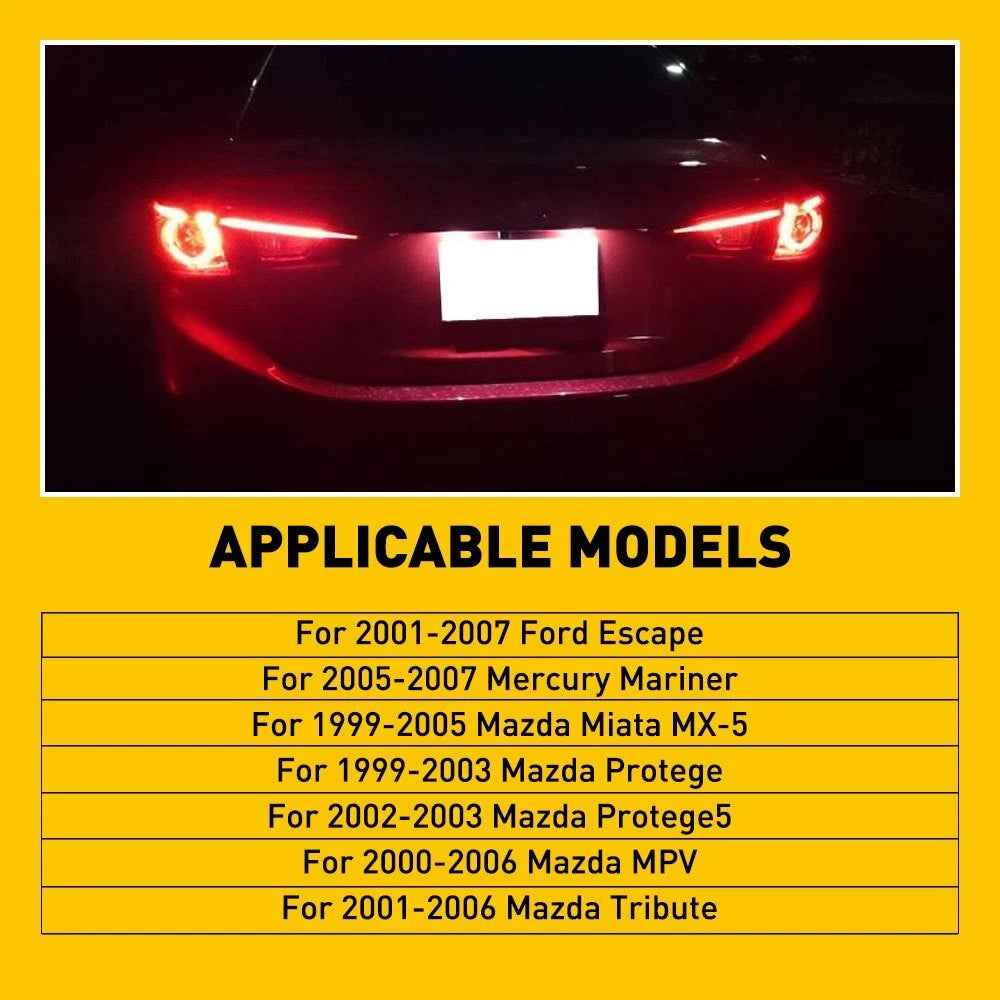 For Mazda Miata Tribute MPV Protege White LED License Plate Lights Lamps EOA 6B93BC-57