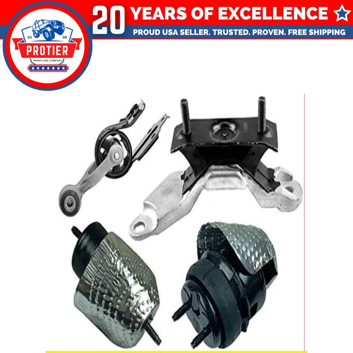 Engine Motor & Trans Mount Set fits Chevrolet Impala 3.6L 12-13, 4pcs 6B93BC-57