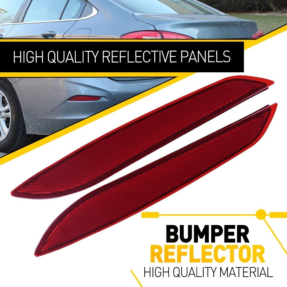 Right Left Rear Bumper Light Reflector Fits 2016-2019 Chevrolet Rear Cruze Brake 6B93BC-57