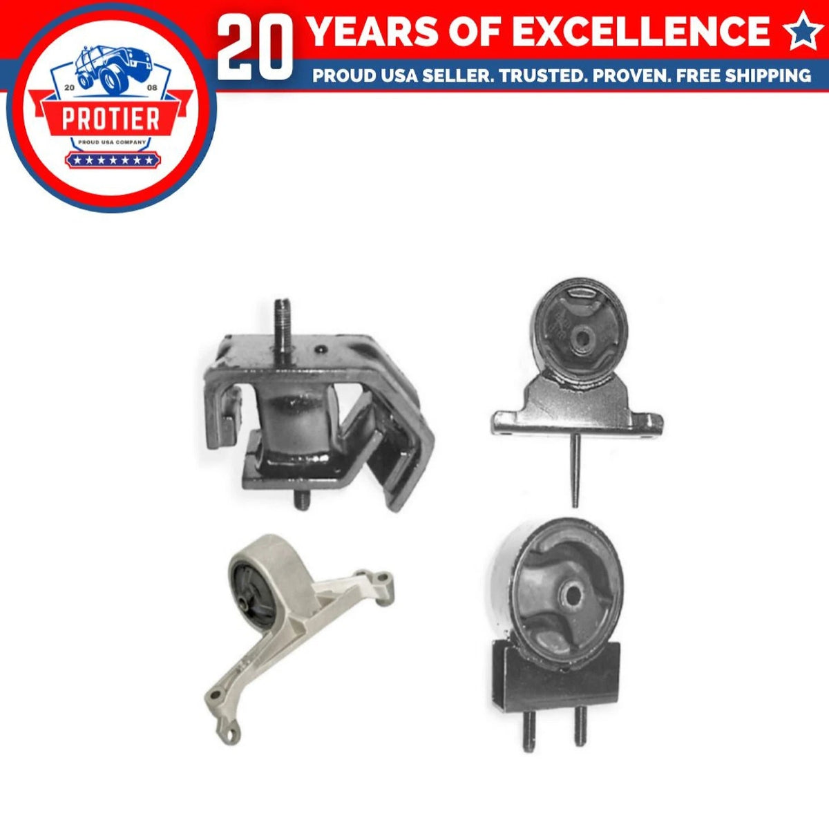 Motor & Trans Mount 4PCS Set Compatible for 1999-2002 Suzuki Esteem 1.8L 6B93BC-57