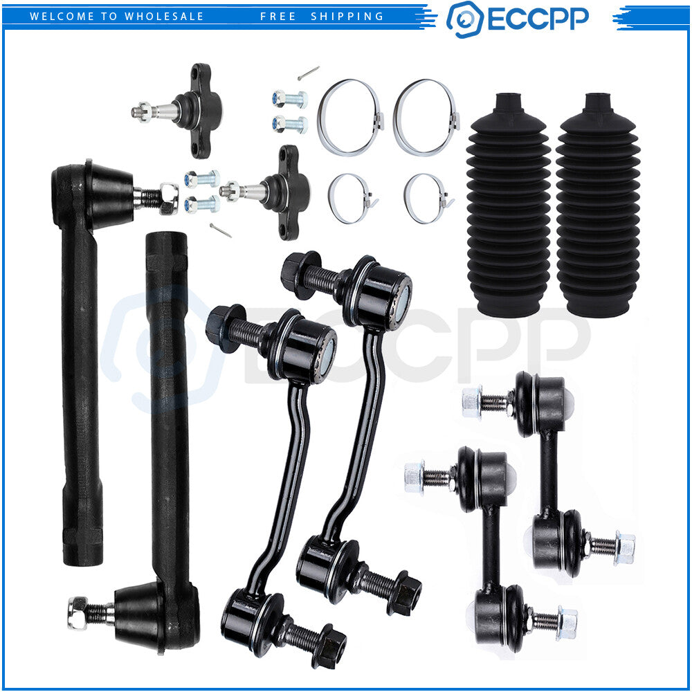 Lower Ball Joints Sway Bar Tie Rod End Rack Pinion Bellow For 2006-2010 Sonata 6B93BC-57
