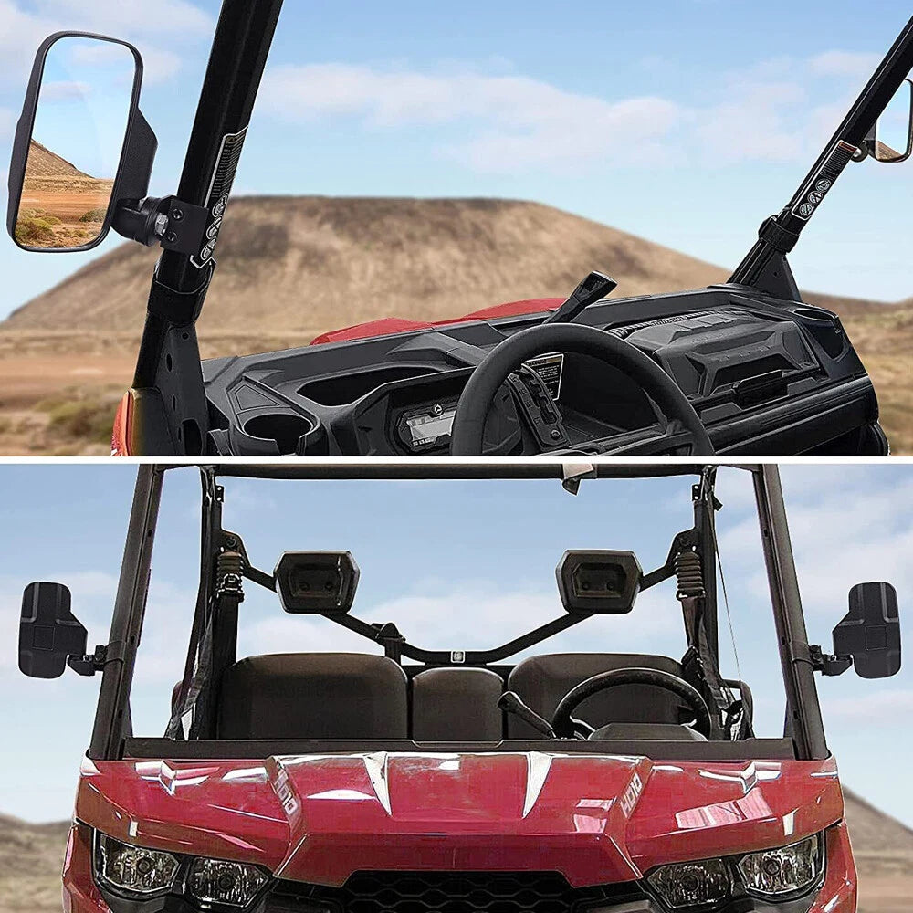 UTV Rear View Side Set Mirrors For Polaris Ranger XP RZR Crew 570 800 900 1000 6B93BC-57