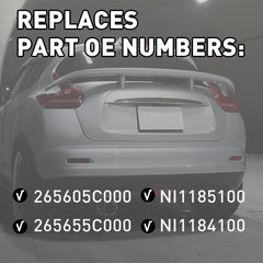 L+R Bumper RED Reflector Set For 2013-2018 Nissan Sentra Rear Left & Right 2PCS 6B93BC-57
