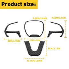 Carbon Fiber Steering Wheel Trim Cover for 15+ Dodge Challenger Charger USEOA 6B93BC-57