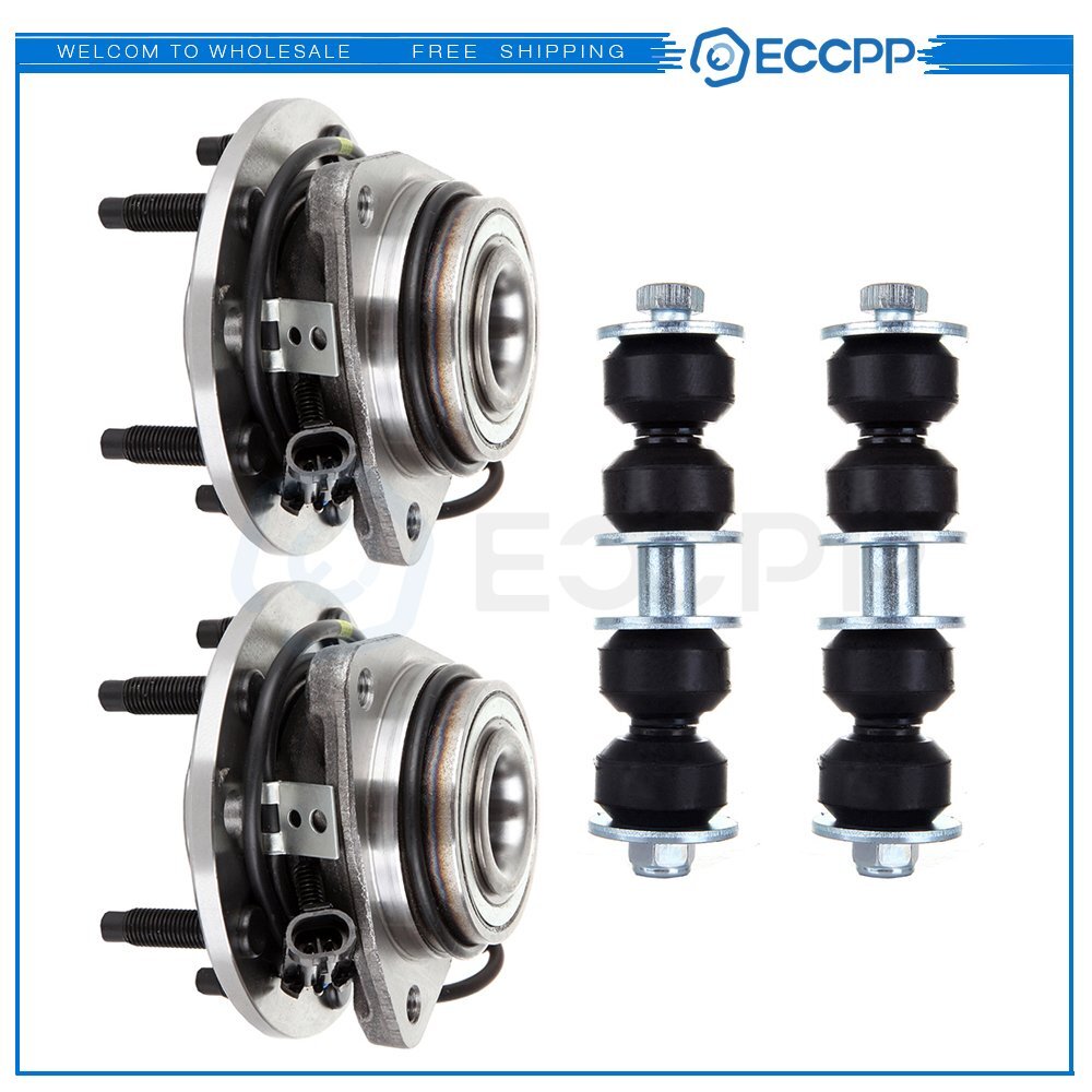 4PCS  Parts  Front Wheel Hub Bearing Assembly Sway Bar Link ABS Fits Chevrolet