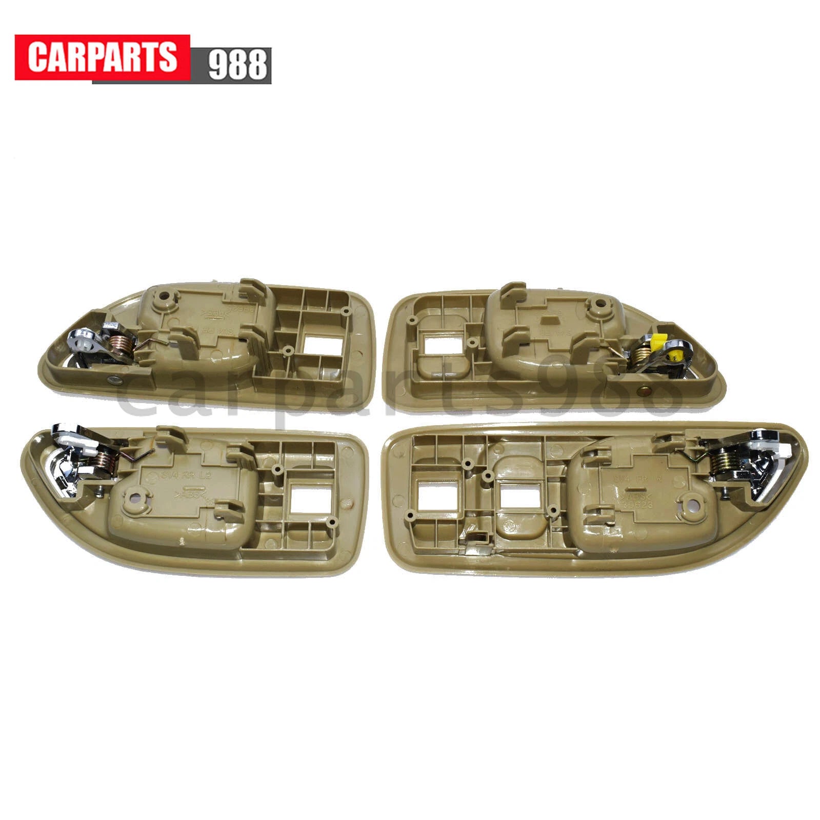 Interior Door Handle Front Rear LH RH For 1994-1997 Honda Accord Beige & Chrome 6B93BC-57