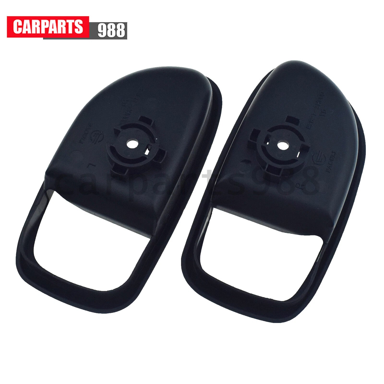 2Pcs Black Interior Door Handle Bezel Left & Right For 2007-2010 Hyundai Elantra 6B93BC-57