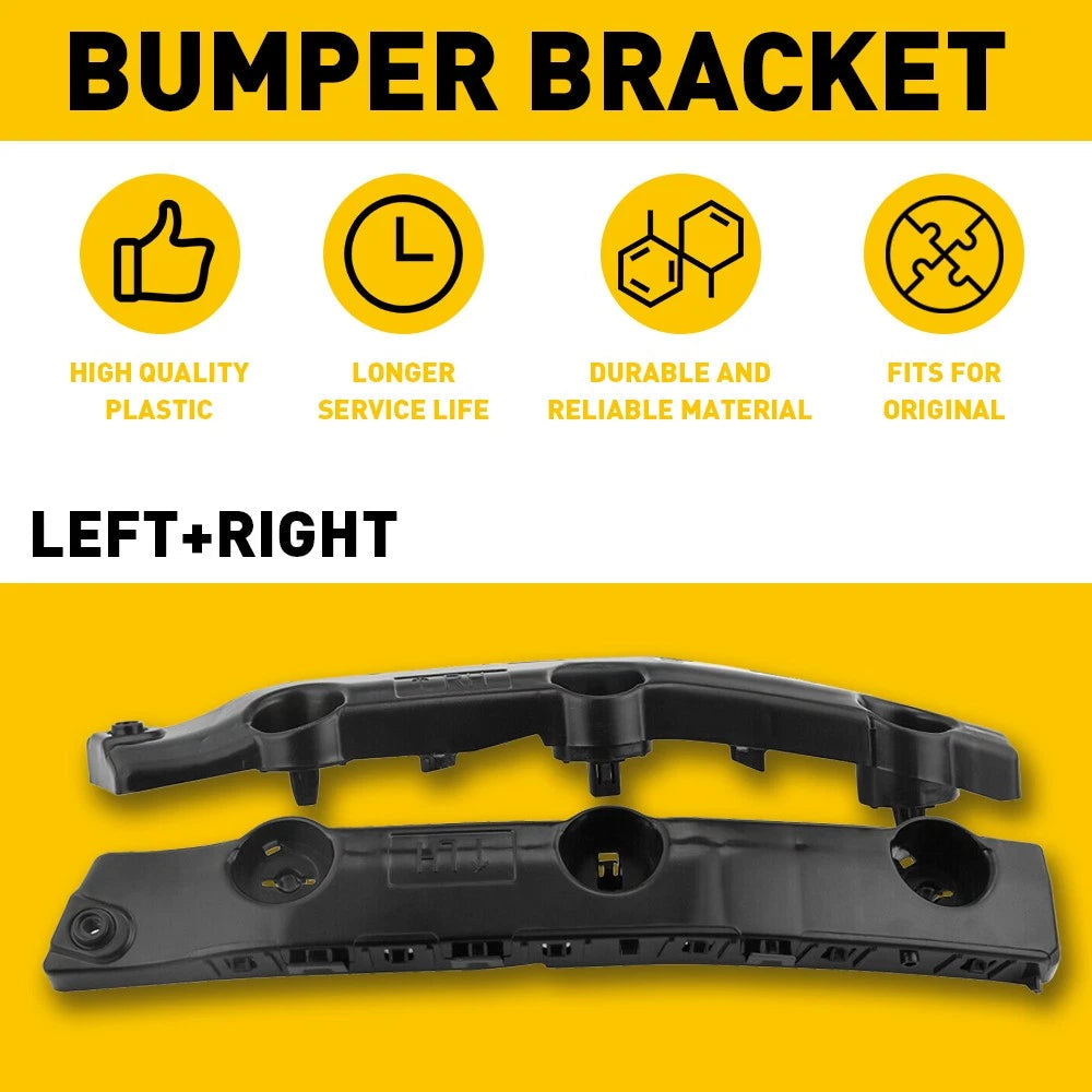Bumper Bracket For 2014-2019 Nissan Rogue Set of 2 Front Left Right Side Black 6B93BC-57