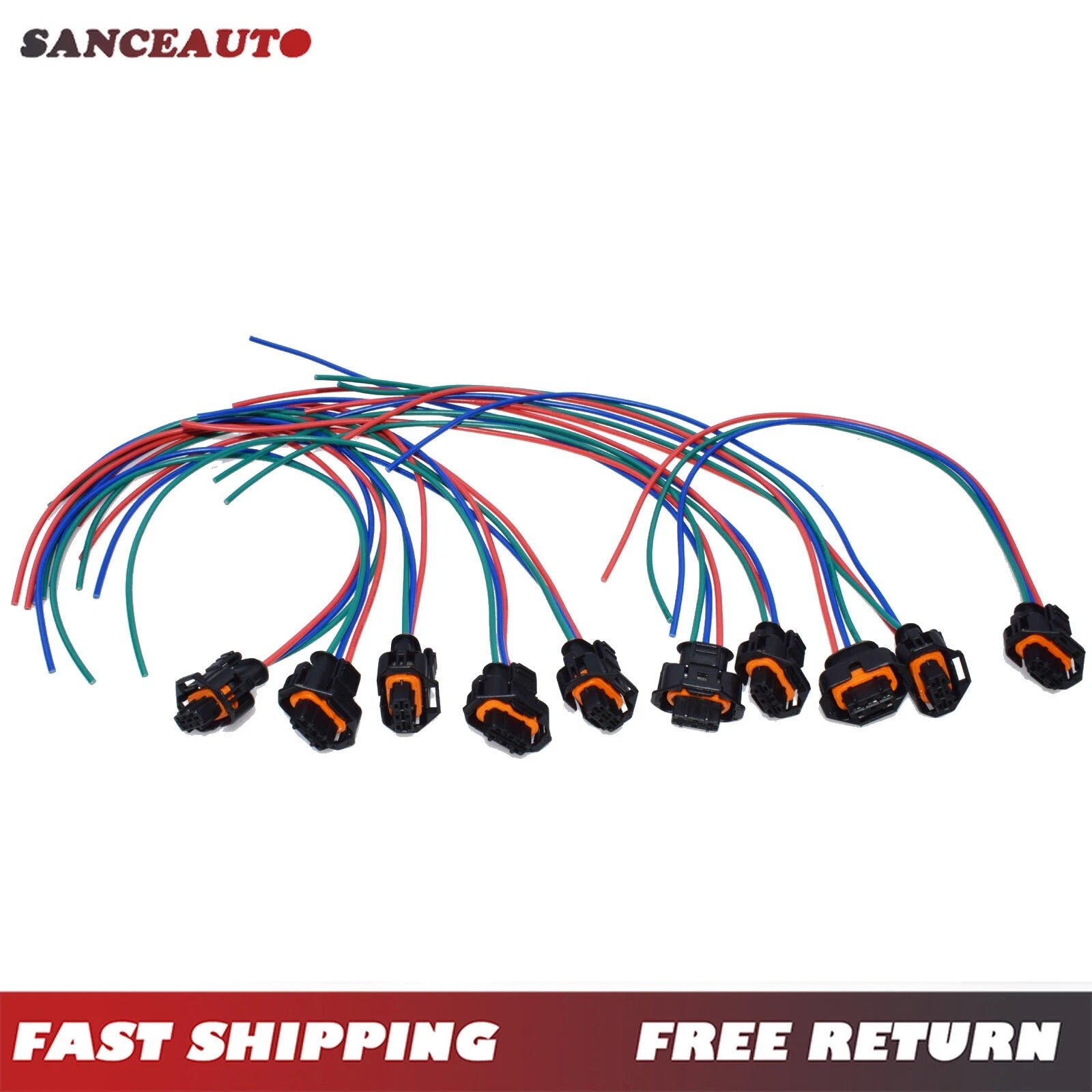 10PCS Camshaft Position Sensor Connector-Power Brake Booster Sensor Connector 6B93BC-57