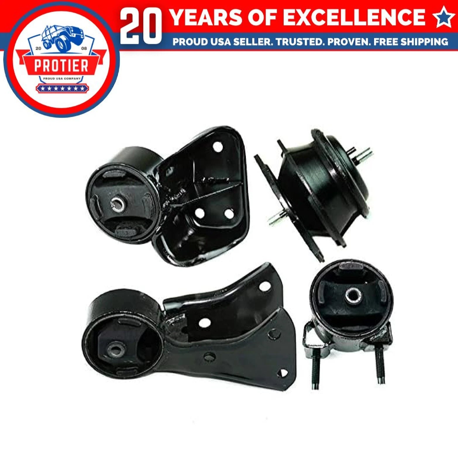 Fits 1985-1988 Nissan Maxima 3.0L w/AUTO, Motor & Trans Mount Set 4pcs : A6321, 6B93BC-57