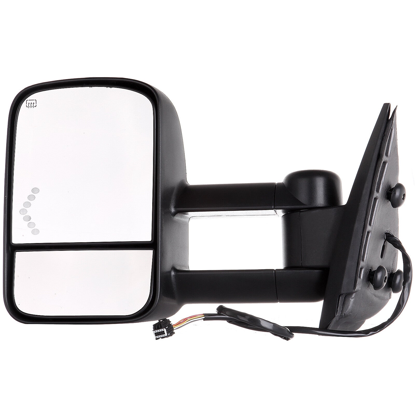 For 07-13 Chevy Silverado Sierra 1500 Tow Mirrors Power Heated Turn Signal Black 6B93BC-57