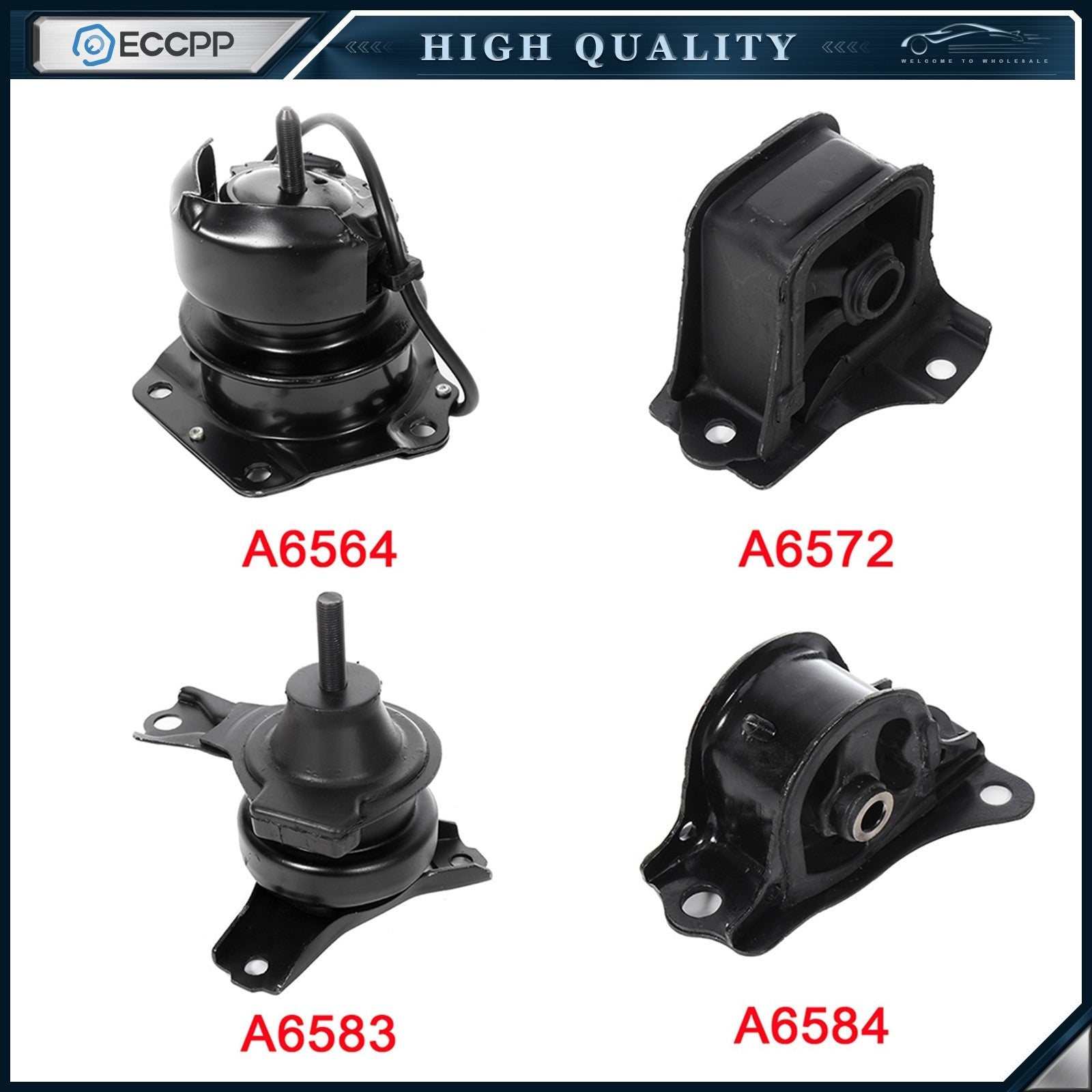 ECCPP 4Pcs Motor & Trans Mount For 1998 1999 2000 2001 2002 Honda Accord 2.3L 6B93BC-57
