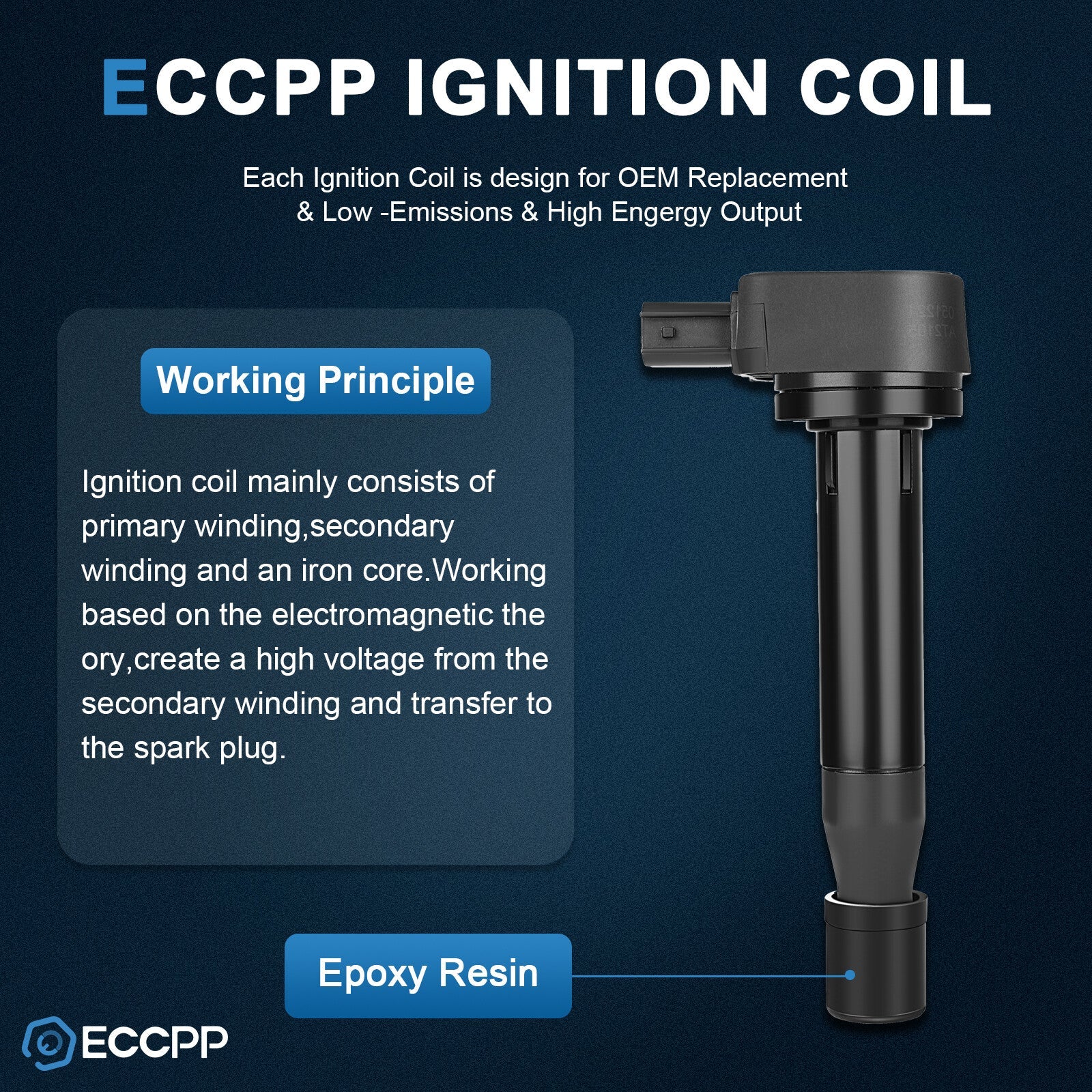 ECCPP 6 For 2005 2006 2007 2008 Acura RL 3.5L V6 Ignition Coil UF242 ECCPP