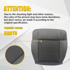 Left Driver Bottom Cloth Seat Cover Gray for 2007-2010 Jeep Wrangler Sahara EOA 6B93BC-57