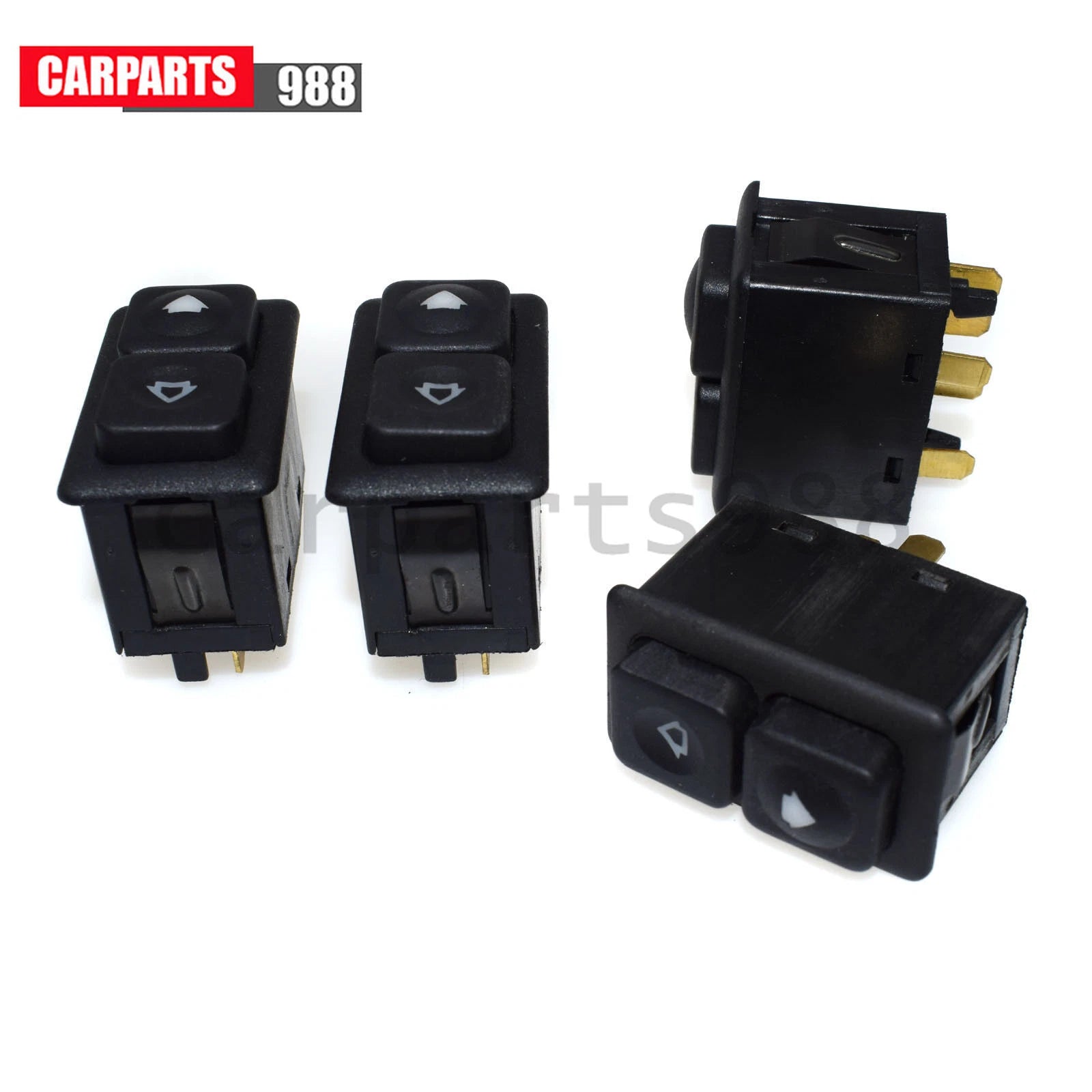 Set of 4 5Pins Illuminated Power Window Switch For BMW E30 318i 325i 61311381205 6B93BC-57