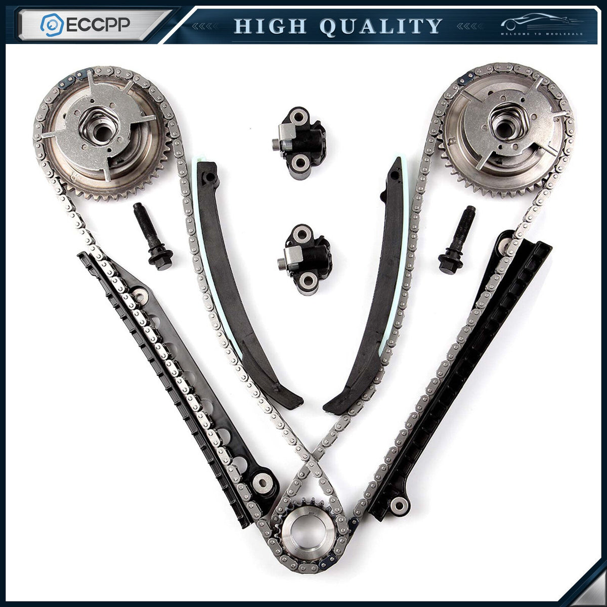 For Ford F-150 F-250 Lincoln 5.4 TRITON 3V Timing Chain Kit Cam Phaser 06-08 6B93BC-57