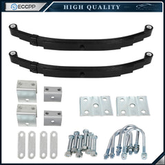 ECCPP 3500lb Single Trailer Axle Suspension Kit Leaf Springs U-bolt & Hanger Kit ECCPP