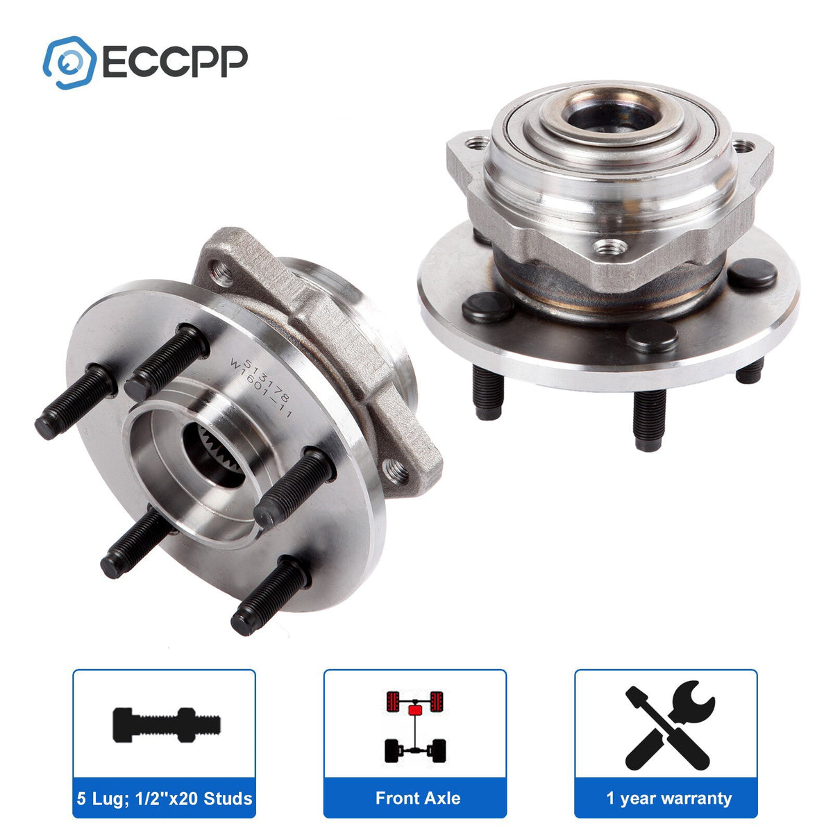2 Pcs Front Wheel Hub Bearings Assembly For Jeep Liberty 2002 2003 2004 2005 6B93BC-57