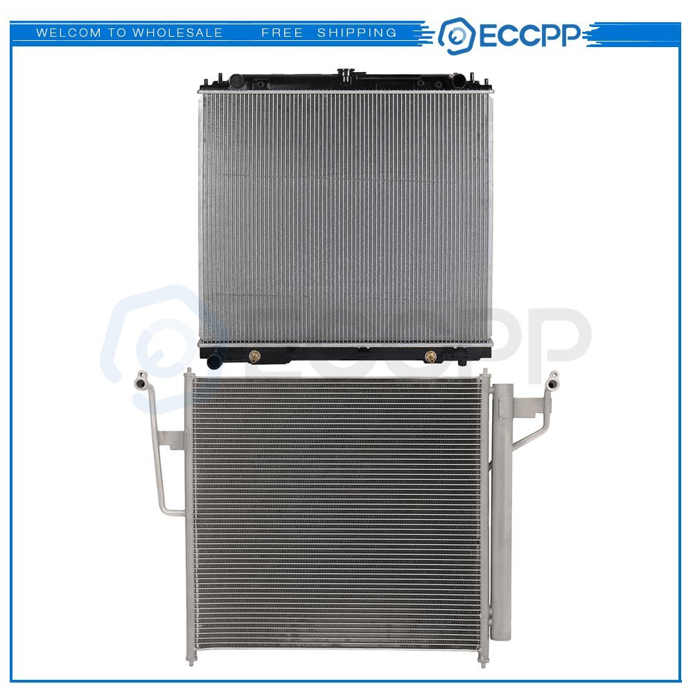 Aluminum Radiator & AC Condenser Cooling Kit For 2008-2012 Nissan Pathfinder KOEEP