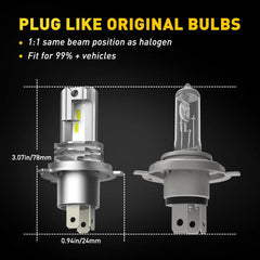 AUXITO H4 HB2 9003 LED Headlight Bulbs Conversion Kit High Low Dual Beam M4 EOA AUXITO