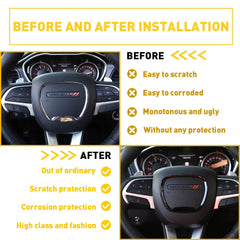 Steering Wheel Trim Cover For Dodge Challenger Charger Durango Jeep Accessorie A 6B93BC-57