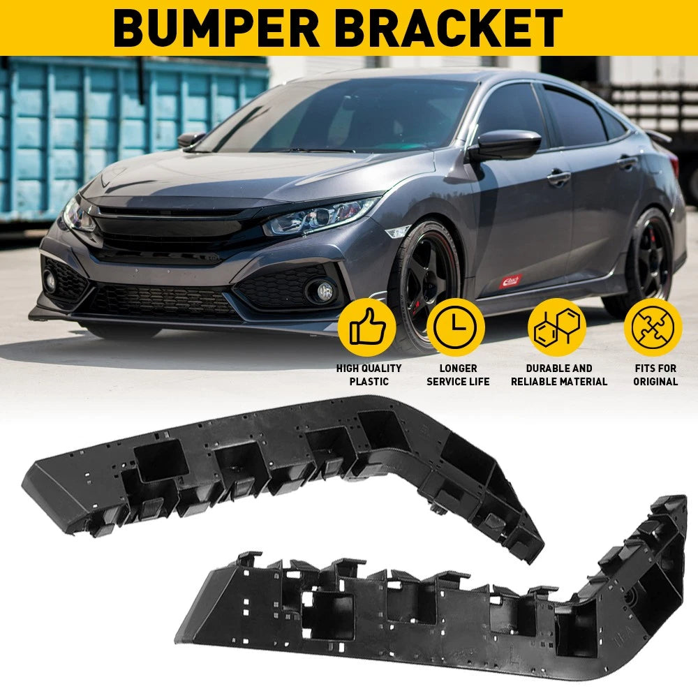 Front Upper Bumper Bracket Cover Left Ritght Side For 2016-2021 Honda Civic EA 6B93BC-57